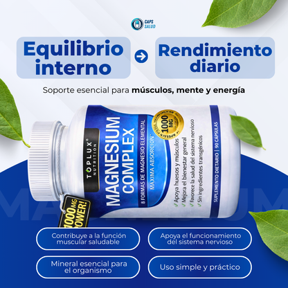 Cápsulas de Magnesium Más Energía, Sueño Profundo y Músculos Relajados