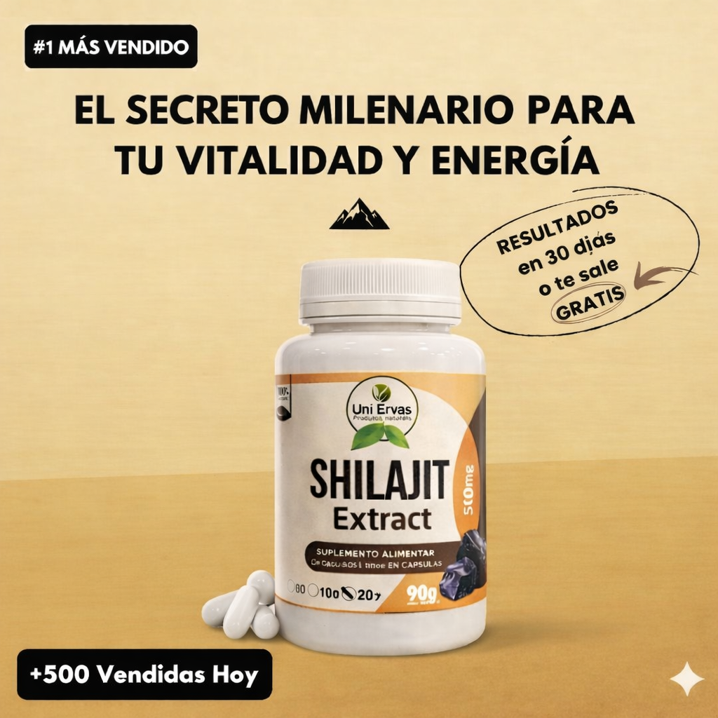 Cápsulas de Shilajit – ¡Más energía, mejor ánimo y rendimiento!